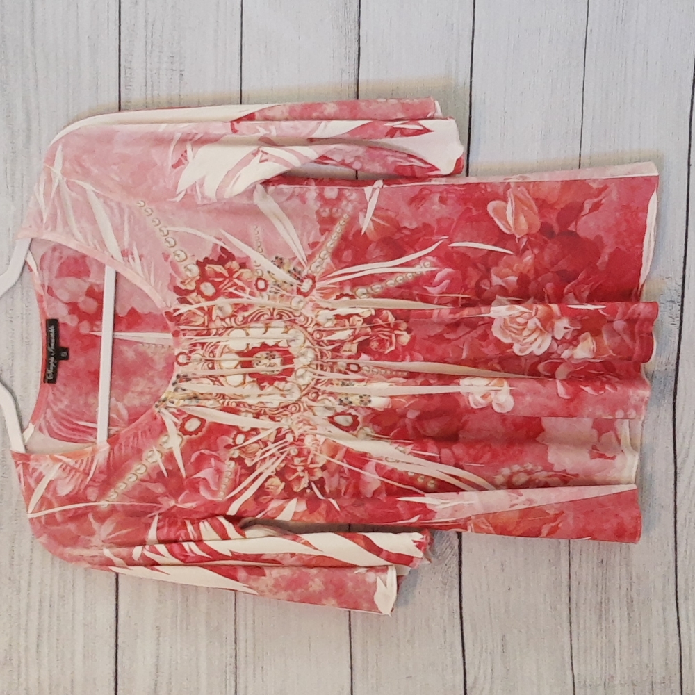 Simply Irresistible Boho Tunic Empire Waist Blouse Top Women’s Size S - Picture 3 of 13